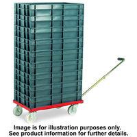 Barton Storage Barton Storage 88880-01WH/6417 Euro Container Dolly With Handle & 7 x 30ltr Containers
