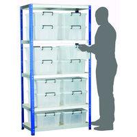 Barton Storage Barton Storage Eco-Rax Shelving Unit With 14 24 Litre Storemaster Containers