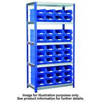 Barton Storage Barton Storage Eco-Rax TC Shelving Unit With 40 TC4 Red Containers