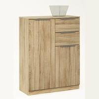 bayern chest of drawers in brushed oak with 2 doors 2 drawers