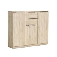 Bayern Sideboard In Brushed Oak With 3 Doors And 2 Drawers
