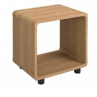 Baxton Curve Lamp Table Square In Oak