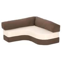 Baltic Drill Rebecca Corner Sofabed Chocolate