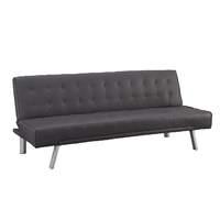 Bari Faux Leather Sofa Bed Grey