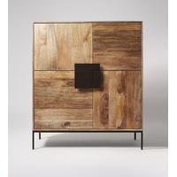 Banner cabinet in mango wood & charcoal