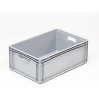 BASICLINE 600X400X220MM SOLID SIDES AND BASE WITH HAND HOLES