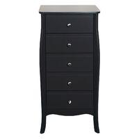 Baroque 5 Drawer Narrow Chest Coffee