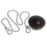 basin plug black 44mm 1 34 inch with 450mm chain 20 plugs 20 chains 