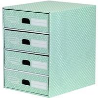 Bankers Box Style 4 Drawer Unit - Green/White