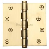 Ball Bearing Hinge (Set of 2) Finish: Polished Brass, Size: 10.16 cm H x 10.16 cm W