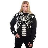 Banned Skeleton Glow In Dark Mens Hoodie (XL) [Apparel]