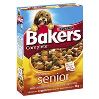 bakers complete dry senior food with tasty chicken rice and country ve ...