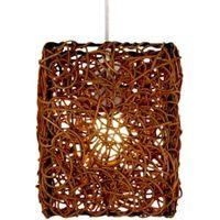 Bali Brown Rattan Light Shade (D)16cm