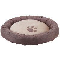 basic round bed brown beige diameter 70cm