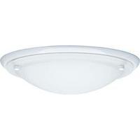 Bathroom flush mount ceiling light HV halogen, Energy-saving bulb E27 60 W Paulmann Arctus 70343 White, Opal