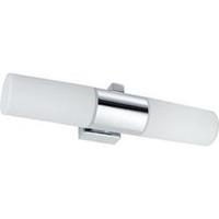 Bathroom wall light HV halogen, Energy-saving bulb E14 80 W Paulmann Gemini 70351 Chrome