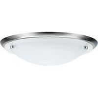 Bathroom flush mount ceiling light HV halogen, Energy-saving bulb E27 60 W Paulmann Arctus 70344 Iron (brushed), Opaque