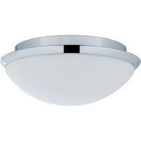 Bathroom flush mount ceiling light HV halogen, Energy-saving bulb E27 60 W Paulmann Biabo 70299 Chrome