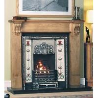 balmoral wooden fireplace package with oxford cast