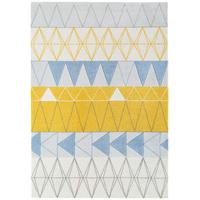 Baraki Blue Acrylic Geometric Rug