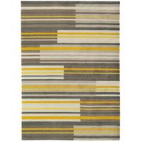 baraki grey yellow stripe acrylic rug