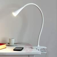 Baris, Narrow LED Clip-on Lamp in White