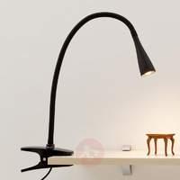 Baris Filigree LED Clip-on Lamp in Black