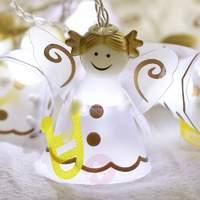 Battery-operated LED string lights Angel, indoors