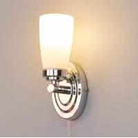 Bathroom LED wall light Leonore with pull switch