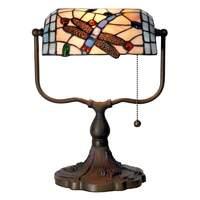 Banker lamp Dragonfly, Tiffany-style