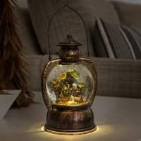 Battery-operated LED ball lantern Nativity Scene