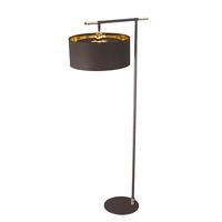 balancefl brpb balance floor lamp in brown and polished brass