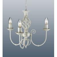 Barley 3 Light Barley Twist Classic Ceiling Light in Cream