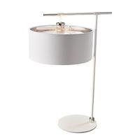 BALANCE/TL WPN Balance Table Lamp In White And Polished Nickel