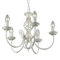 Barley 5 Light Barley Twist Classic Ceiling Light in Cream