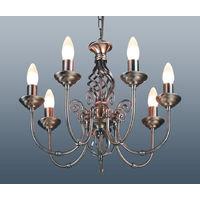 barley 7 light barley twist classic ceiling light in antique brass