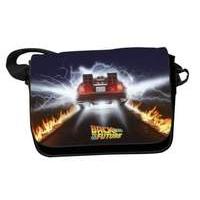Back To The Future - Delorean Car Trails With Flap Messenger Bag (sdtuni89102)
