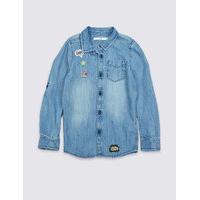 Badge Denim Shirt (3 Months - 5 Years)