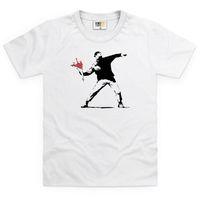 Banksy Flowers Kid\'s T Shirt