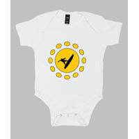 baby body surfing, white