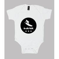 baby body surfing, white