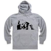 banksy line up hoodie