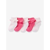 Babys Pack of 5 Pairs of Socks pink pack