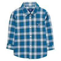 baby boy broadcloth plaid shirt 0 3 yrs yale blue