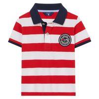 Baby Boy Barstripe Polo Shirt 0-3 Yrs - Bright Red