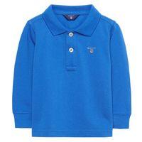Baby Boy Long-sleeved Polo Shirt 0-3 Yrs - Nautical Blue