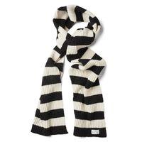 Bar Striped Scarf - Black