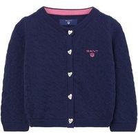 Baby Girl Textured Crewneck Cardigan 0-2 Yrs - Shadow Blue