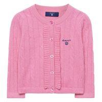 Baby Girl Frilled Cable Cardigan 0-3 Yrs - Pink Rose