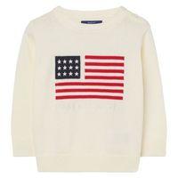 Baby Boy Flag Jumper 0-3 Yrs - Cream